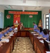 Đoàn thanh tra VKSND tỉnh Quảng Bình làm việc tại VKSND huyện Minh hóa.