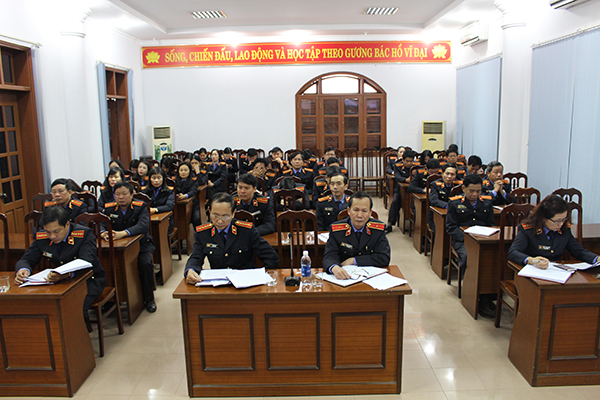 VKSND tỉnh Quảng Bình Tổ chức Hội nghị giao ban trực tuyến quý I.2018
